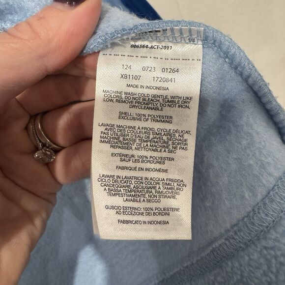 Columbia Unisex Youth L Blue Granite Mountain Fleece Jacket - Picture 4 of 7